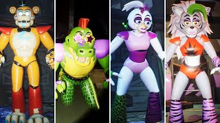 FNAF: Security Breach Ruin DLC - All Animatronics Repaired To Their Original Form