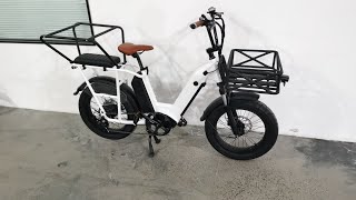 Hidden daul battery 48v 500w rear drive motor fast food pizza delivery fat tire cargo electric bike screenshot 2