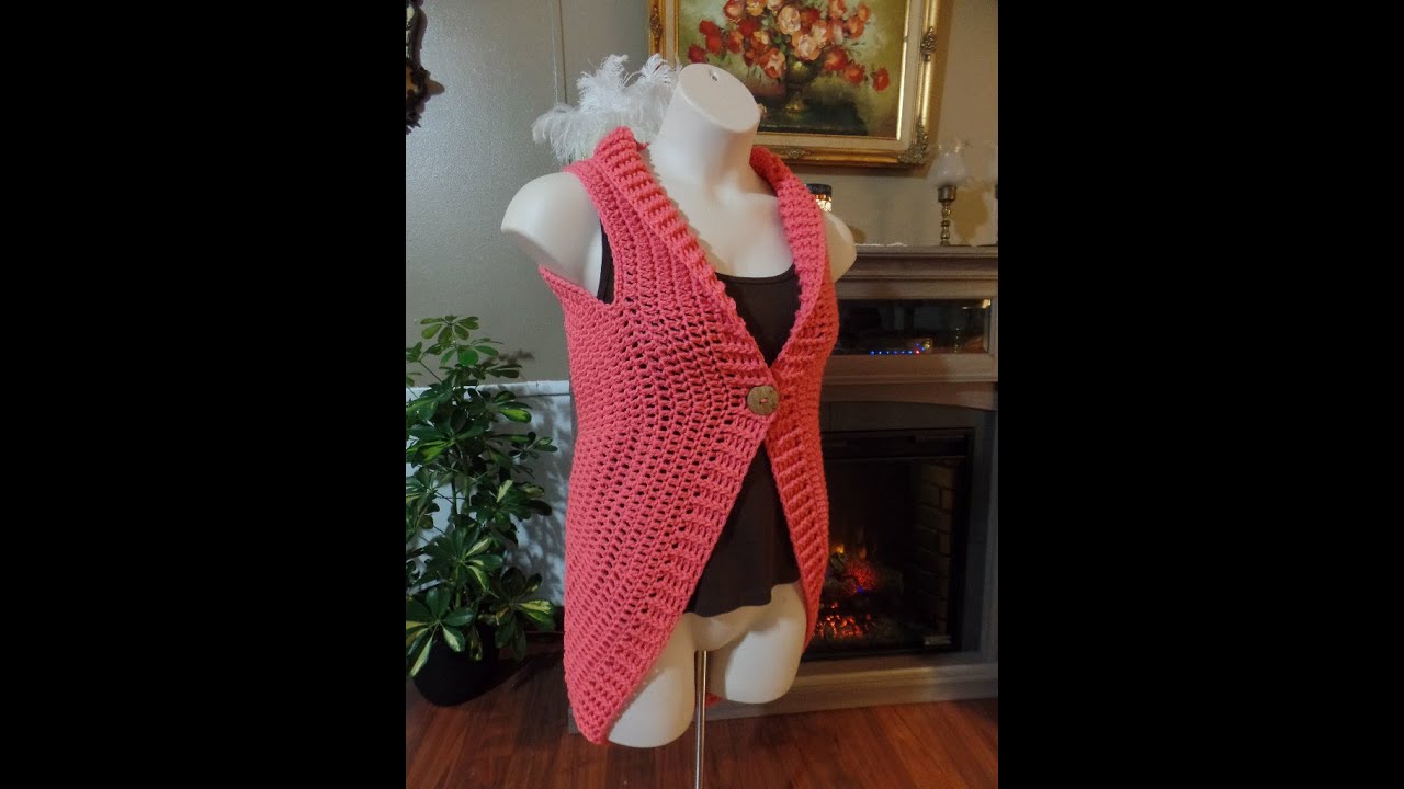 Crochet Easy Womens Circular Vest Shirt TUTORIAL 277