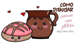 Como Dibujar Una Concha Y Un Jarrito How To Draw A Concha