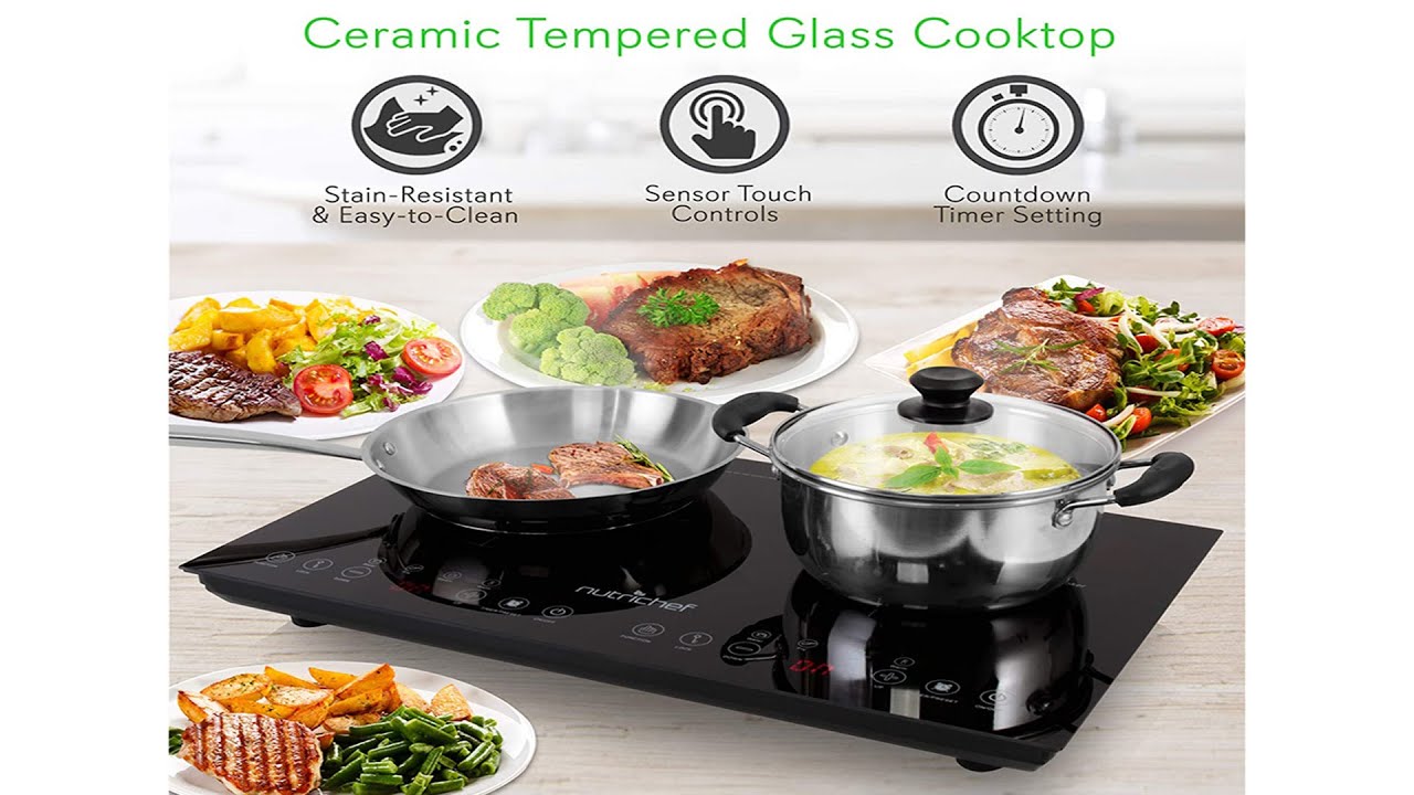 Best electric cooktop Double Induction Cooktop 120V Portable Digital Ceramic Dual Burner