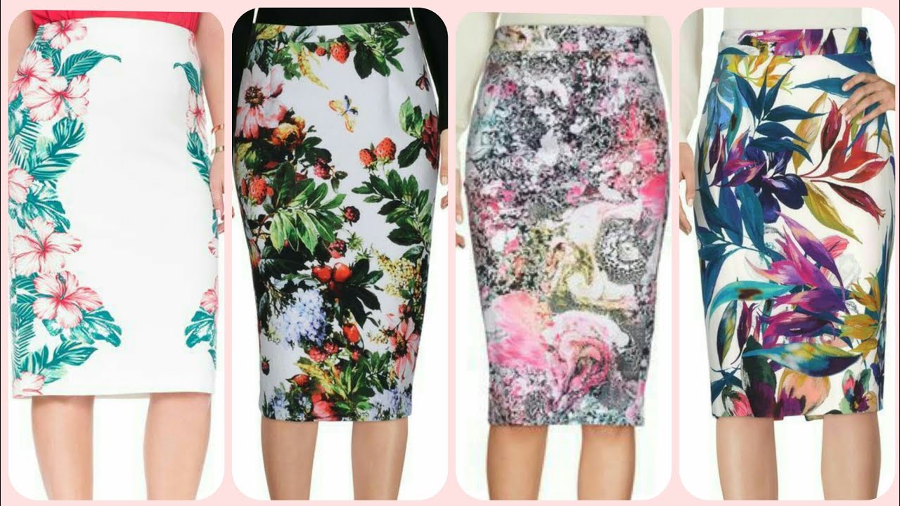 Very stunning collection of floral print pencil skirts design - YouTube