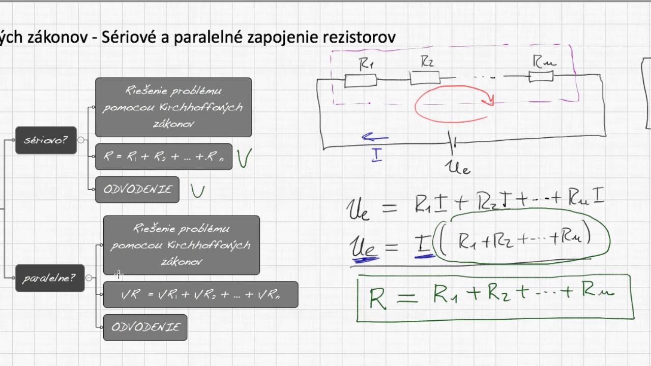 F4M6-03b Aplikácie Kirchhoffových zákonov. Sériové a paralelné zapojenie rezistorov