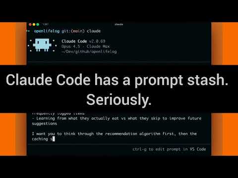 Claude Code Prompt Stash — Ctrl+S Changes Everything