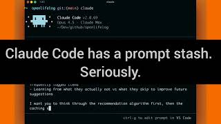 Claude Code Prompt Stash — Ctrl+S Changes Everything