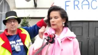 Bianca Jagger's Speech at the Mothers Against Fracking Rally 30.03.14.