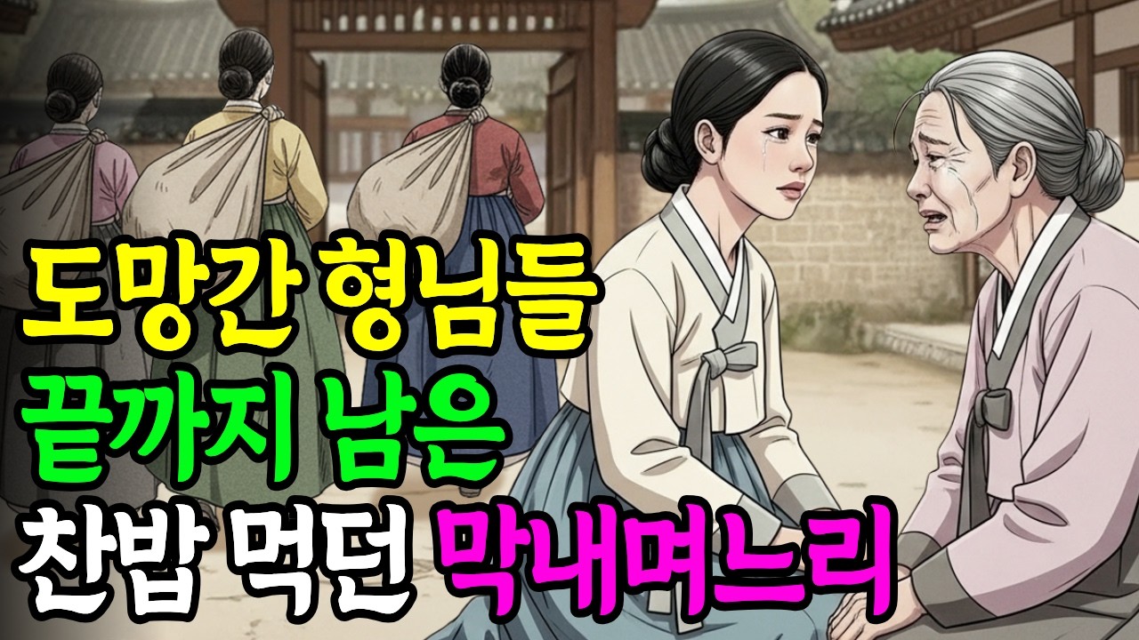 재산 챙겨 도망간 형님들 끝까지 남은 찬밥 먹던 막내며느리  | 야담 | 민담 | 전설 | 설화 | 옛날이야기 | 오디오북 | 수면동화