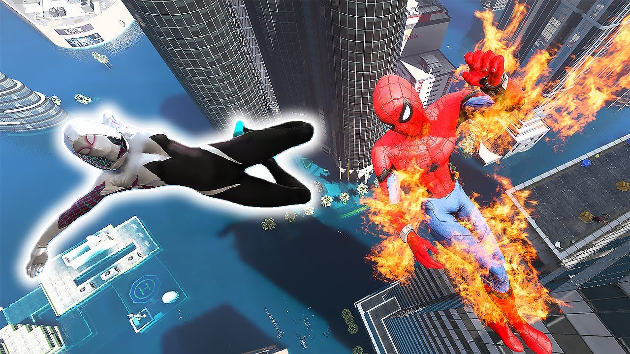 GTA 5 Spider-Gwen vs Water Ragdolls #28 (Euphoria/Fails | Funny Moments)