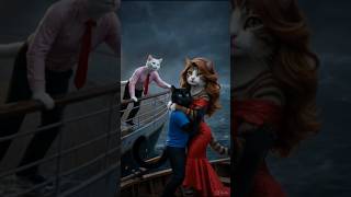 #shorts Sad Cat AI Story 🌊💔 Titanic Disaster #ai #catreels