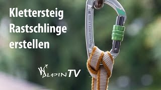 WAlpin TV - Klettersteig Rastschlinge erstellen - YouTube
