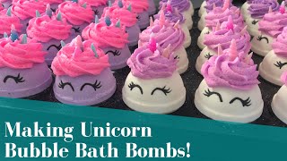 Making 'I am a Unicorn' Bubble Bath Bombs | With the Bath Bomb Press