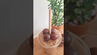 Chocolate Ice Cream With Grapes In A Cup Part 1.