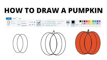 Pumpkin Drawing Easy For Kids Step By Step In MS Paint
