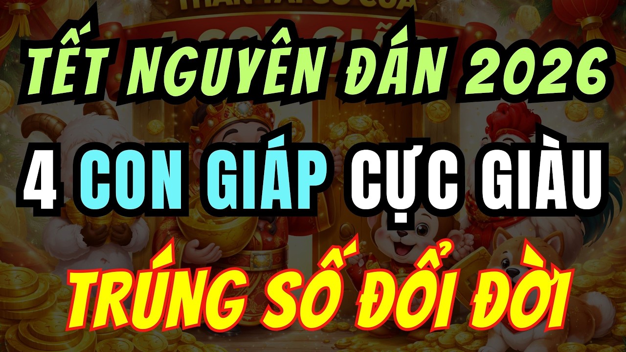 TẾT NGUYÊN ĐÁN 2026 – 4 CON GIÁP CỰC GIÀU, 1 CON GIÁP TRÚNG SỐ ĐỔI ĐỜI