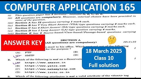 Class-10th Computer Applications paper solution 2025 CBSE board, code - 53 , SET - 4 , Series:GE1FH