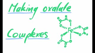 ANU CHEM1201 Experiment 8: Making oxalate complexes