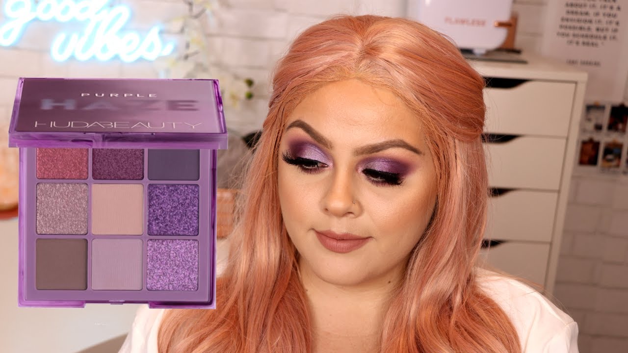 Huda Beauty Purple Haze Eyeshadow Palette | Tutorial Hooded Eyes
