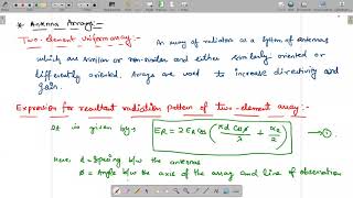 Unit 4 Two Element Uniform Antenna Array Lecture 34 Part I 05 07 2021 EC 6C