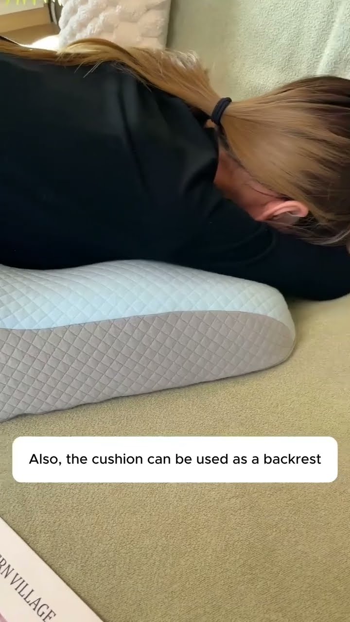Multi-Angle Spine Support Memory Foam Ergonomic Pillow ( # 2132  ) 1️⃣ Product Link in Bio