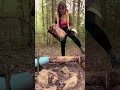 ASMR- She can do everything!🪑 #camping #survival #bushcraft #outdoor #marusya