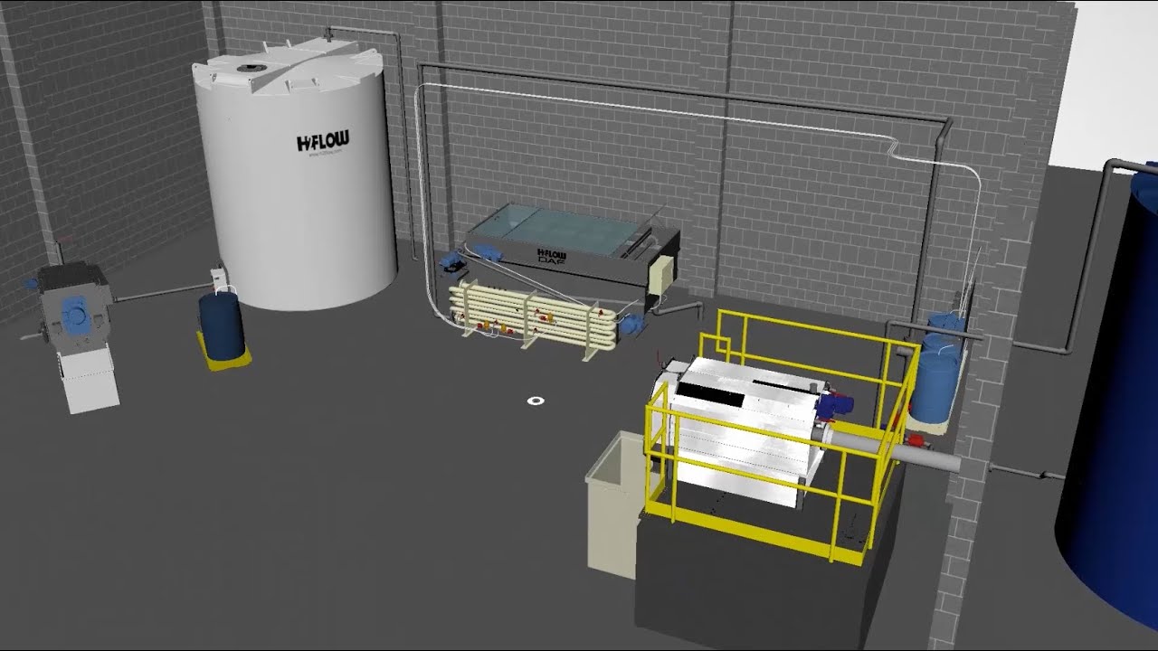 H2Flow DAF System with SD Sludge Press - H2Flow Dissolved Air Flotation