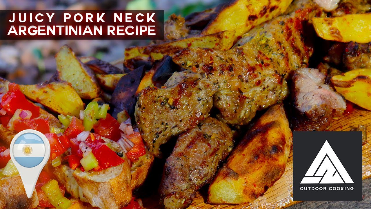 Juicy Pork Neck - Argentinian Recipe | must try! | ASMR | Outdoor Cooking