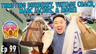 THRIFTING BURBERRY, VINTAGE COACH, MARC JACOBS, \& MORE! Goodwill Hunting Ep 99