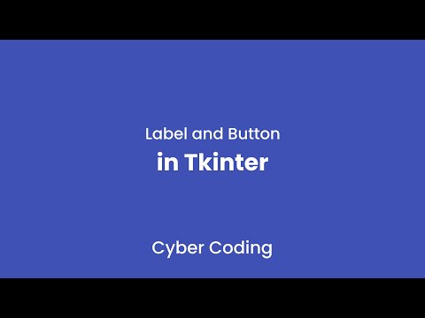 How to use Label & Button in Tkinter