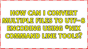 How can I convert multiple files to UTF-8 encoding using \*nix command line tools?