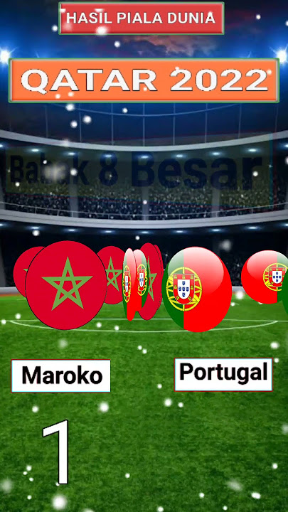 Maroko vs Portugal | Hasil Piala Dunia tadii malam #shorts