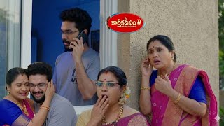 #Karthika deepam serial reviewసూరజ్ ఫోన్లో మాట్లాడుతున్న మాటలు విని నిజం తెలుసుకున్న సుమిత్ర
