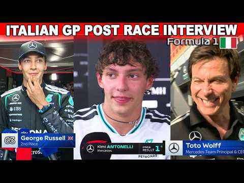 Video Toto Wolff, Kimi Antonelli & George Russell Post Race Interview |2026 Italian Grand Prix