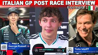 Toto Wolff, Kimi Antonelli & George Russell Post Race Interview |2026 Italian Grand Prix