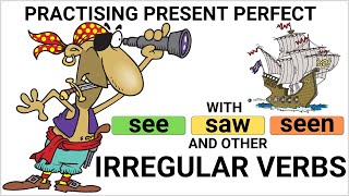 English irregular verbs  practise irregular verbs in Present Perfect with sentences and pictures