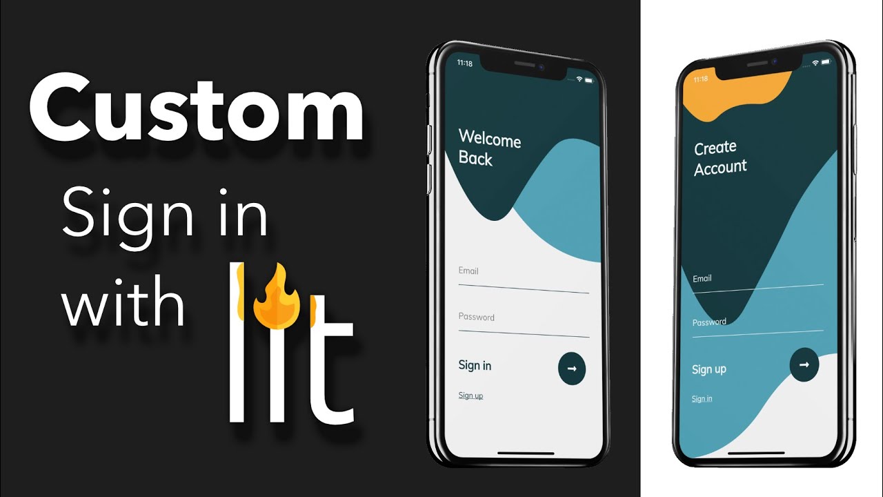 Unique sign in form built with Lit Firebase Auth and Flutter