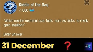 Riddle of the day Zoo 31 December | Zoo Riddle of the Day | Riddle of the day Zoo code.