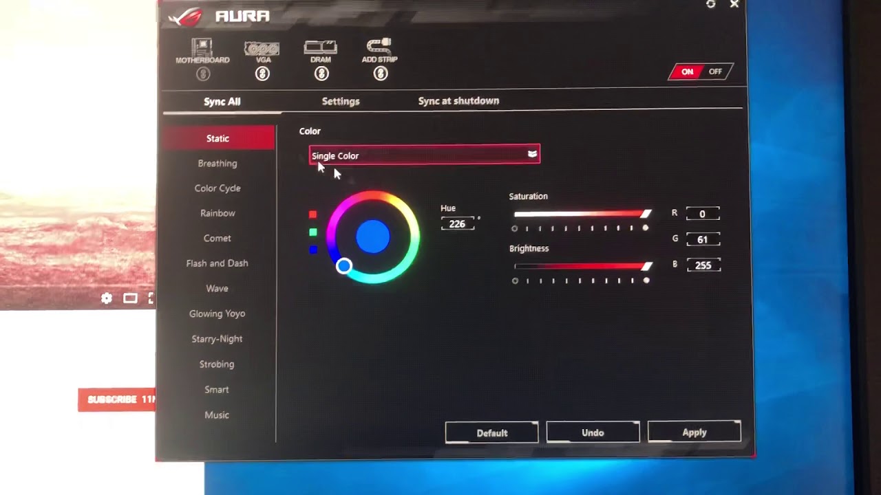 Aura with RGB fan - YouTube