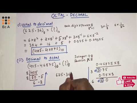 #48 OCTAL - DECIMAL conversion || EC Academy