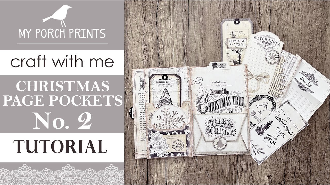 Craft With Me!🤍🎄 CHRISTMAS PAGE POCKETS No. 2 | Folio | My Porch Prints ...
