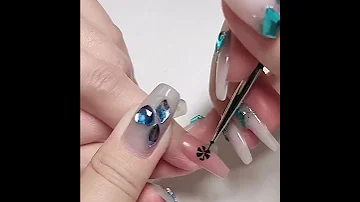 【Fashion nail art share】Elengant icy jelly gel nail art