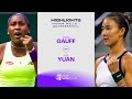 Coco Gauff vs. Yue Yuan | 2024 Indian Wells Quarterfinal | WTA Match Highlights