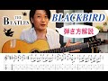 ギター講師が『BLACKBIRD / THE BEATLES』の弾き方を解説【TABギターレッスン】