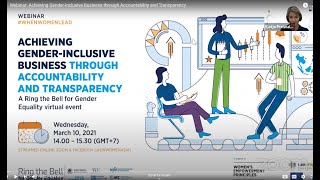 Webinar: Achieving Gender-inclusive Business through Accountability and Transparency