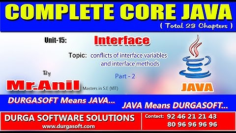 Core Java ||  Interface || conflicts of interface variables and interface methods Part - 2