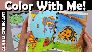 Color With Me in My New Coloring Book - Why Good Paper Is So Important - Watercolor and Markers!