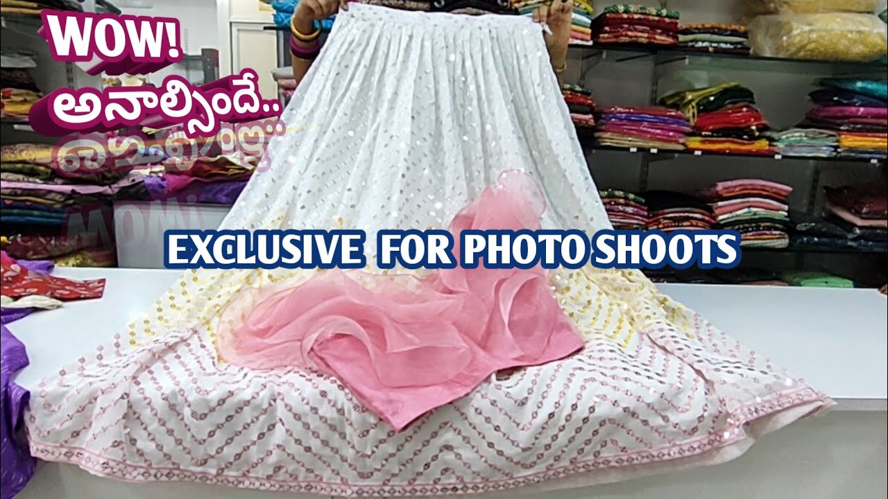 Most trending customised designer long frocks croptops for photo shoots