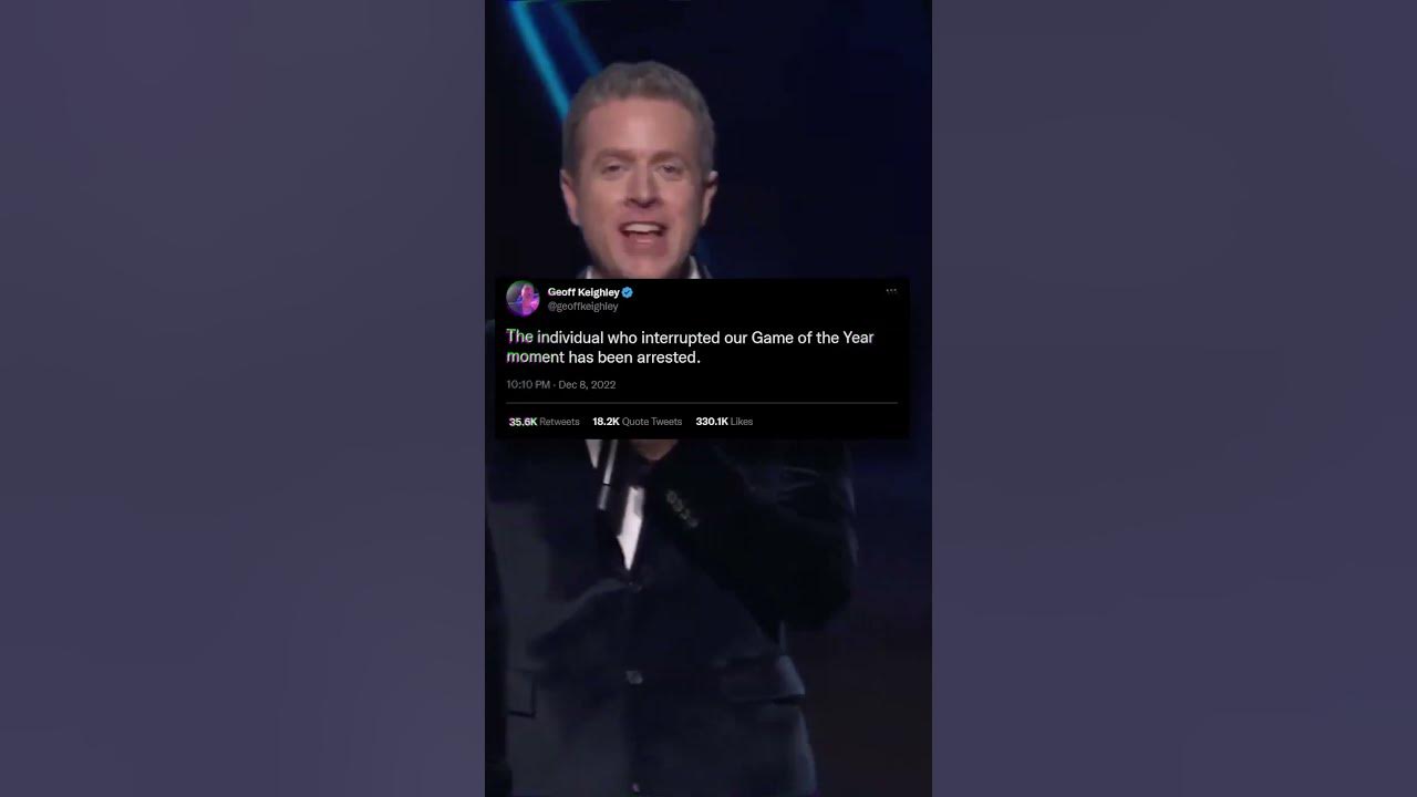 The Game Awards interrupted by weird man who shouts out Bill