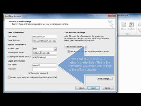 Outlook 2010 IMAP Configuration
