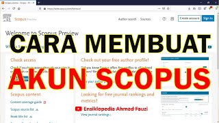 How to Create a Free SCOPUS Account