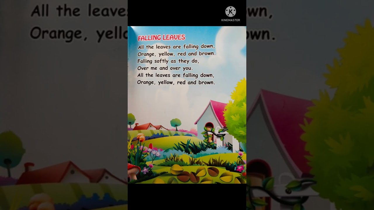 Falling Leaves🍀🍁🍂 || English poem | Nursery rhymes for kids| 